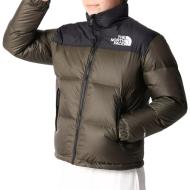 Doudoune Noir/Kaki Garçon The North Face Nuptse pas cher