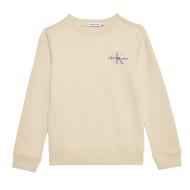 Sweat Beige Garçon Calvin Klein Jeans IU0IU00397 pas cher