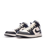 Baskets Blanches/Noires Homme Nike Air Jordan 1 vue 6