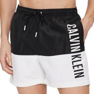 Short de bain Noir/Blanc Homme Calvin Klein Medium Drawstring pas cher