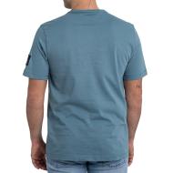 T-shirt Bleu Canard Homme Calvin Klein Jeans Badge vue 2