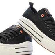 Baskets Basses Noires Femme Refresh Lona vue 7