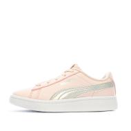 Baskets Rose/Gris pailleté Fille Puma Vikky Rainbow pas cher