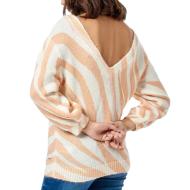 Pull Blanc à Motifs Femme Kaporal Jason vue 2