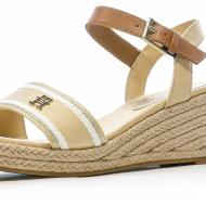 Sandales Beige Femme Tommy Hilfiger Webbing Wedge vue 7