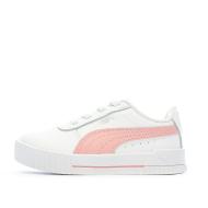 Baskets Blanche/Rose Fille Puma Inf Carina pas cher