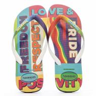 Tongs Rouge/Bleu Homme Havaianas Pride Arc-en-ciel vue 3