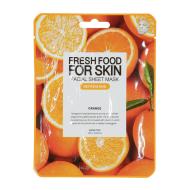 Masque en tissu à l'orange rafraîchissant Fresh Food Farm Skin