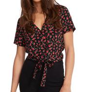 Top Imprimé Noir/Rouge Femme Vero Moda Tie