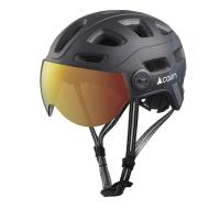 Casque de Vélo Noir/Jaune Adulte Cairn Quartz Visor Led