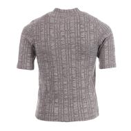 T-shirt côtelé Gris Fille Teddy Smith Tarana vue 2