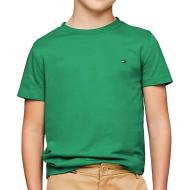 T-shirt Vert Garçon Tommy Hilfiger Essential Cotton