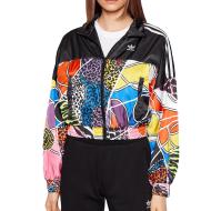 Veste Noir Imprimé Fille Adidas Track pas cher