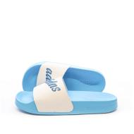 Claquettes Blanches/Bleu Femme Adidas Adilette Shower pas cher