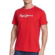 T-shirt Rouge Homme Pepe Jeans Eggo N pas cher