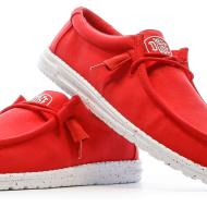 Chaussures Rouge Homme Hey Dude Wally Slub Canvas vue 7