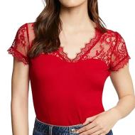 T-shirt Rouge Femme Morgan Lami pas cher