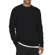 Pull Noir Homme Only & Sons 12Solid pas cher