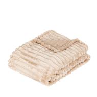 Plaid flanelle Beige Atmosphera 130x170 Mattias