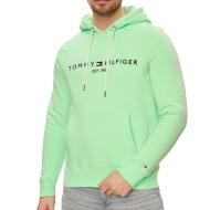 Sweat à Capuche Vert Menthe Homme Tommy Hilfiger Logo Hoodie