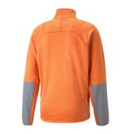 Sweat 1/4 de zip Orange Homme Puma Raincel vue 2