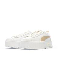 Baskets Blanc/Beige Femme Puma Mayze Luxe vue 6