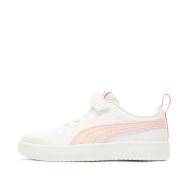 Baskets Blanches/Rose Fille Puma Rickie pas cher