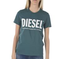 T-shirt Bleu Canard Femme Diesel Sily