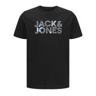 T-shirts Noir Garçon Jack & Jones Corp Splash