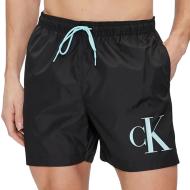 Short de bain Noir Homme Calvin Klein Jeans Drawstring pas cher