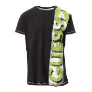 T-shirt Noir/Vert Garçon Guess Punto pas cher