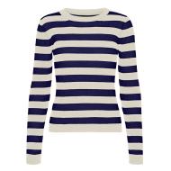 Pull Beige/Bleu Femme Vero Moda Chili pas cher