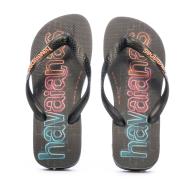 Tongs Noir Homme Havaianas Top Logomania Print vue 2