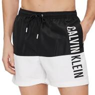 Short de bain Noir/Blanc Homme Calvin Klein Jeans KM0KM00994 pas cher