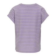 T-shirt Mauve à rayures Fille Kids ONLY Gelly vue 2