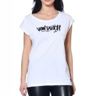 T-shirt Blanc Femme Von Dutch Logo