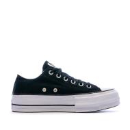 Baskets Plateforme Noires Femme Converse Ox vue 2