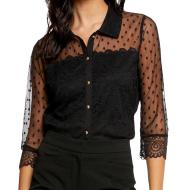 Chemise Noire Femme Morgan Defl pas cher