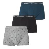 X3 Boxers Marine/Noir/Gris Homme Homme Calvin Klein Jeans Trunk 3 pas cher