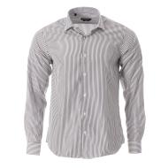 Chemise Manches Longues Noir/Blanc Homme Sinéquanone CARL pas cher