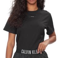 T-shirt Noir Femme Calvin Klein Micro Logo pas cher