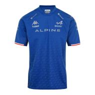 T-shirt Bleu Homme Kappa Kombat Alonso Alpine F1 pas cher