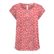 Top Rose/Blanc à motifs Femme Only Nova pas cher