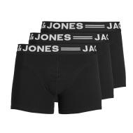 x3 Boxers Noirs Homme Jack & Jones Sense pas cher