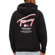 Sweat à Capuche Noir Homme Tommy Hilfiger Reg Street vue 2