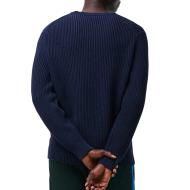 Pull Marine Homme Lacoste Tricot AH0255 vue 2