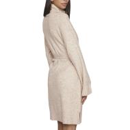 Robe Pull Beige Femme Vila Rollneck vue 2