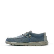 Chaussures Bleu Homme Hey Dude Wally Triple Needle pas cher