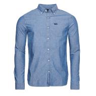 Chemise Bleu Homme Superdry Vintage Washed pas cher