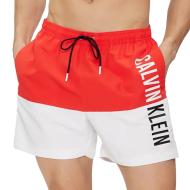 Short de bain Rouge/Blanc Homme Calvin Klein Jeans KM0KM00994 pas cher